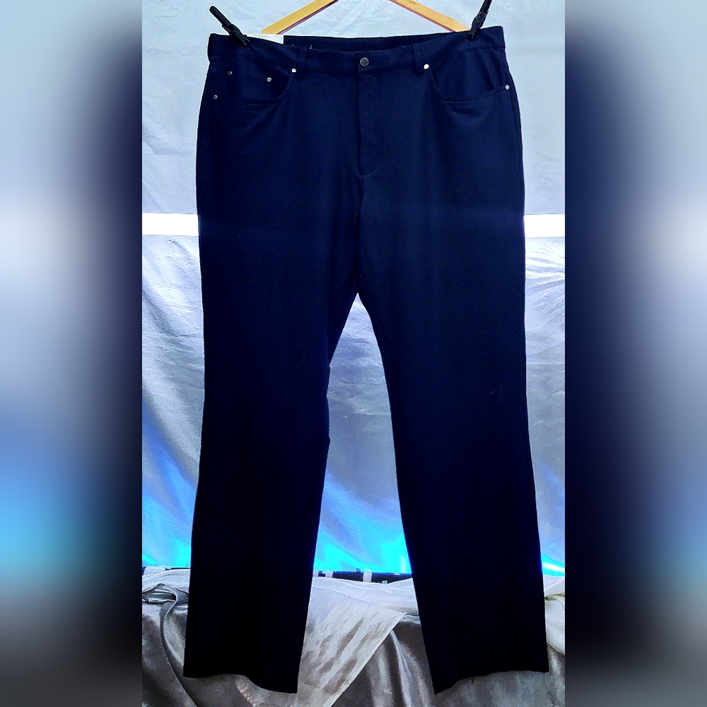 NEW Greg Norman Pant Mens 40x30  Blue Ultimate 5 Pocket Stretch Performance Golf